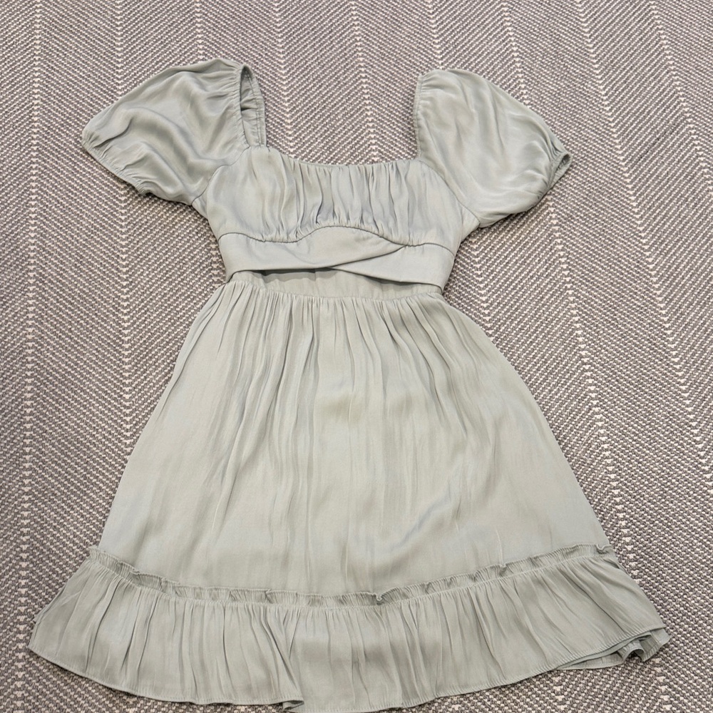 Altar'd State Sage Green Mini Dress